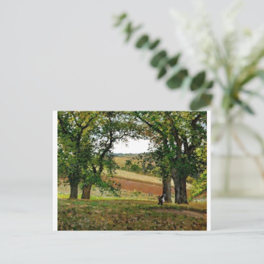 Camille Pissarro - Kastanienbäume bei Osny 1873 Öl Postkarte (Stehend Vorderseite)