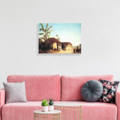 Camille Pissarro Landschaft mit Bauernhäusern und  Leinwanddruck (Insitu (Wohnzimmer))