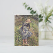 Camille Pissarro | Mädchen mit Stick, 1881 Postkarte (Stehend Vorderseite)