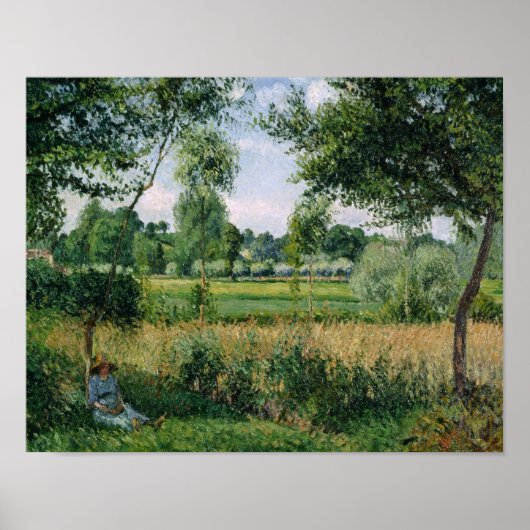 Camille Pissarro - Morgensonnenlichteffekt, Eragny Poster (Vorne)