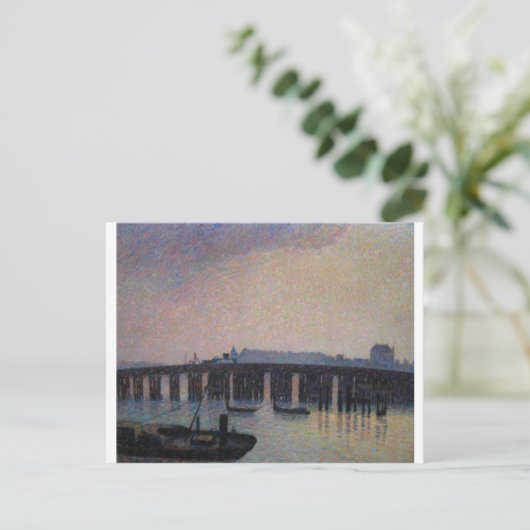 Camille Pissarro - Old Chelsea Bridge 1871 London Postkarte (Stehend Vorderseite)