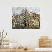 Camille Pissarro - Orchard mit blühenden Bäumen 18 Poster (Küche)