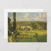 Camille Pissarro | Paysage aux Patients, Pointoise Postkarte (Vorne/Hinten)