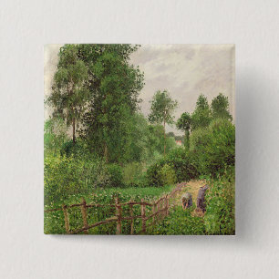 Camille Pissarro   Paysage, Temps gris ein Eragny Button