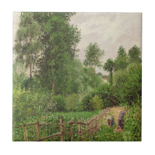 Camille Pissarro Paysage, Temps gris ein Eragny Fliese