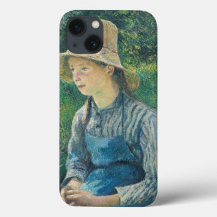 Camille Pissarro Peasant Girl with a Straw Hat, iPhone 13 Hülle