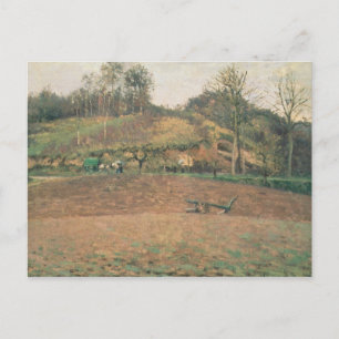 Camille Pissarro Ploughland, 1874 Postkarte