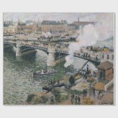 Camille Pissarro Pont Boieldieu in Rouen Painting Geschenkpapier (Flach)
