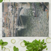 Camille Pissarro Pont Boieldieu in Rouen Painting Geschirrtuch (Gefaltet)