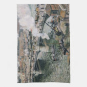 Camille Pissarro Pont Boieldieu in Rouen Painting Geschirrtuch (Vertikal)