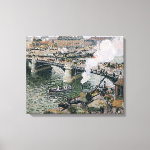 Camille Pissarro Pont Boieldieu in Rouen Painting Leinwanddruck
