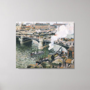 Camille Pissarro Pont Boieldieu in Rouen Painting Leinwanddruck