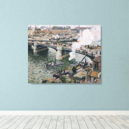 Camille Pissarro Pont Boieldieu in Rouen Painting Leinwanddruck (Insitu (Holzboden))