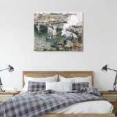 Camille Pissarro Pont Boieldieu in Rouen Painting Leinwanddruck (Insitu (Schlafzimmer))
