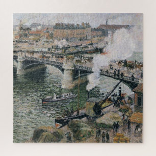Camille Pissarro Pont Boieldieu in Rouen Painting Puzzle