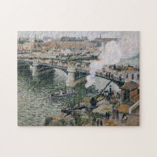 Camille Pissarro Pont Boieldieu in Rouen Painting Puzzle