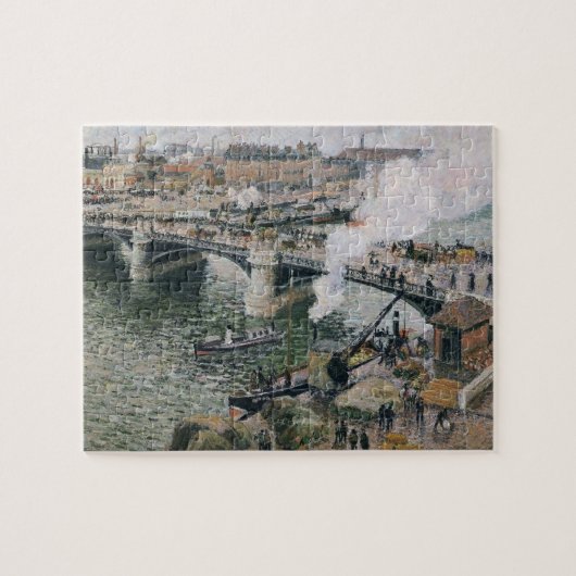 Camille Pissarro Pont Boieldieu in Rouen Painting Puzzle (Horizontal)