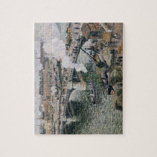 Camille Pissarro Pont Boieldieu in Rouen Painting Puzzle (Vertikal)