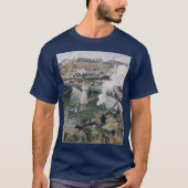 Camille Pissarro Pont Boieldieu in Rouen Painting T-Shirt (Vorderseite)