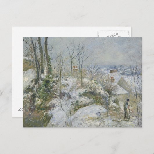 Camille Pissarro - Rabbit Warren bei Pontoise, Sno Postkarte (Vorne/Hinten)