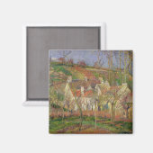 Camille Pissarro | Rote Dächer oder Ecke eines V Magnet (Vorderseite/Rückseite)