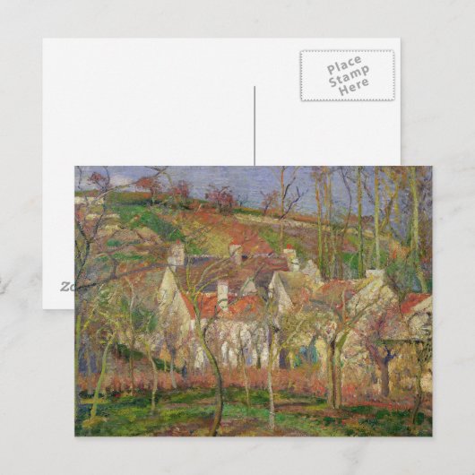Camille Pissarro | Rote Dächer oder Ecke eines V Postkarte (Vorne/Hinten)