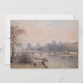 Camille Pissarro - Seine und Louvre Dankeskarte (Vorderseite)