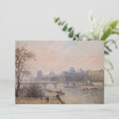 Camille Pissarro - Seine und Louvre Dankeskarte (Stehend Vorderseite)