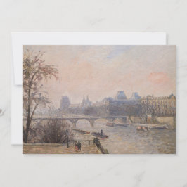 Camille Pissarro - Seine und Louvre Einladung