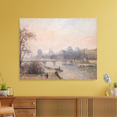Camille Pissarro - Seine und Louvre Leinwanddruck (Insitu (Wohnzimmer))