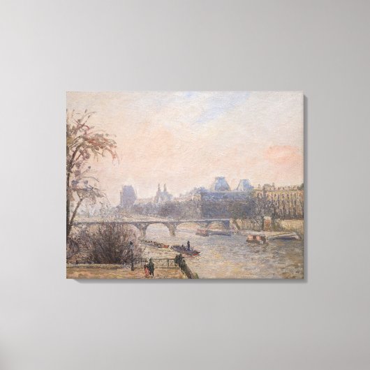 Camille Pissarro - Seine und Louvre Leinwanddruck (Vorderseite)