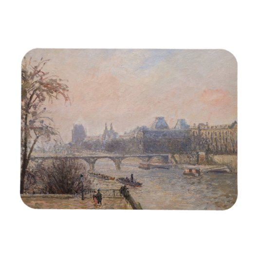Camille Pissarro - Seine und Louvre Magnet (Horizontal)