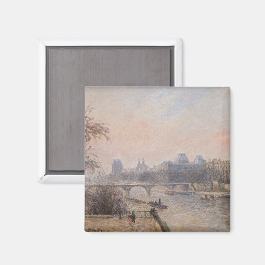 Camille Pissarro - Seine und Louvre Magnet (Vorderseite/Rückseite)