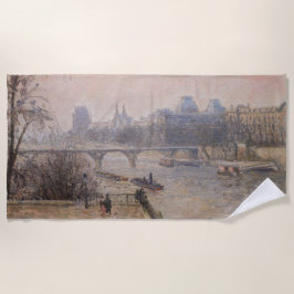 Camille Pissarro - Seine und Louvre Strandtuch