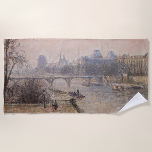 Camille Pissarro - Seine und Louvre Strandtuch (Vorderseite)