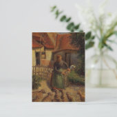Camille Pissarro- Shepherdess Bringing in Sheep Postkarte (Stehend Vorderseite)