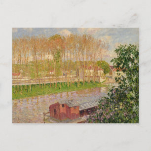 Camille Pissarro   Sonnenuntergang in Moret-sur-Lo Postkarte