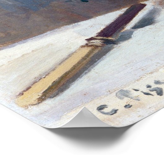 Camille Pissarro Still Life with Apples Pitcher Poster (Ecke)