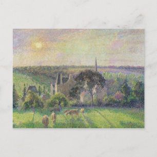Camille Pissarro   The Church and Farm of Eragny,  Postkarte