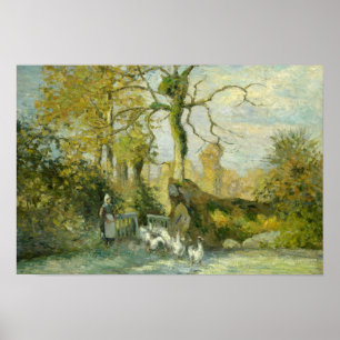 Camille Pissarro - The Gose Girl at Montfoucault Poster