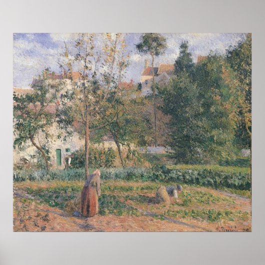 Camille Pissarro | Vegetable Garden at the Hermita Poster (Vorne)