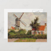 Camille Pissarro- Windmill in Knokke, Belgien Postkarte (Vorne/Hinten)
