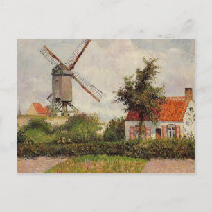 Camille Pissarro- Windmill in Knokke, Belgien Postkarte