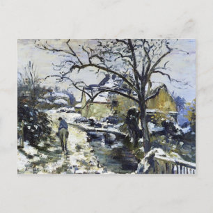 Camille Pissarro - Winter in Montfoucault 2 Postkarte