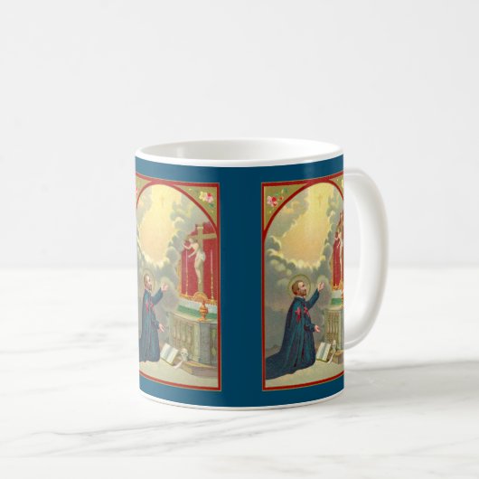 Camillus Praying Before a Crucifix (M 020) Kaffeetasse (VorderseiteRechts)