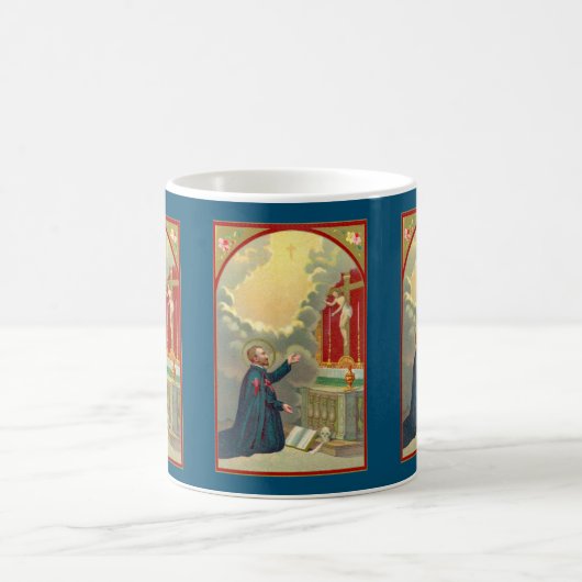 Camillus Praying Before a Crucifix (M 020) Kaffeetasse (Mittel)
