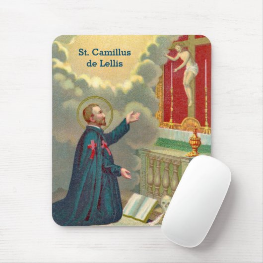 Camillus Praying Before a Crucifix (M 020) Mousepad (Mit Mouse)