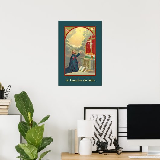 Camillus Praying Before a Crucifix (M 020) Poster (Heimbüro)