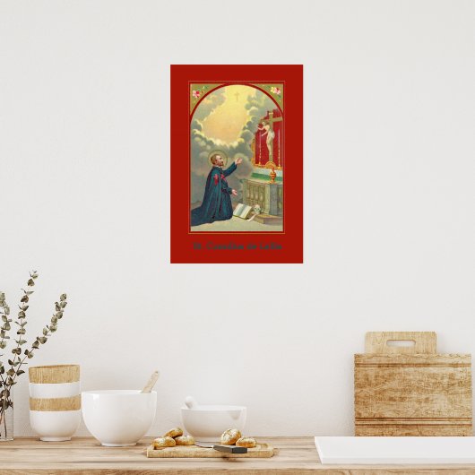 Camillus Praying Before a Crucifix (M 020) Poster (Küche)