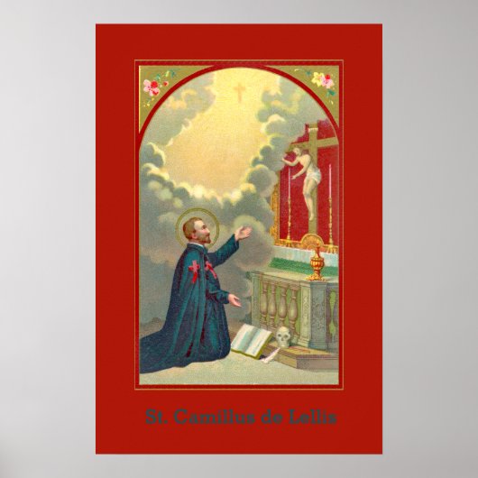 Camillus Praying Before a Crucifix (M 020) Poster (Vorne)